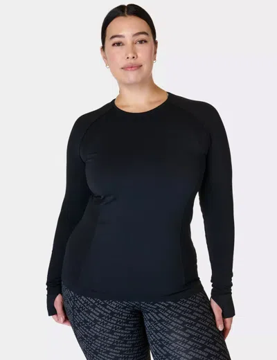 Sweaty Betty Athlete Seamless Gym Long Sleeve Top In Black
