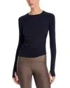 Sweaty Betty Athlete Seamless Long Sleeve Crew Top In Black
