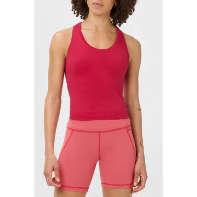 Sweaty Betty Athlete Seamless Workout Crop Tank In Red