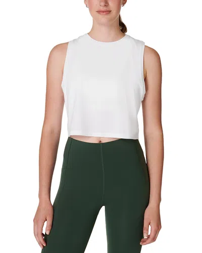 Sweaty Betty Breathe Easy Cropped Tank Top In White