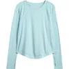 Sweaty Betty Breathe Easy Long Sleeve Running Top In Muted Teal Blue