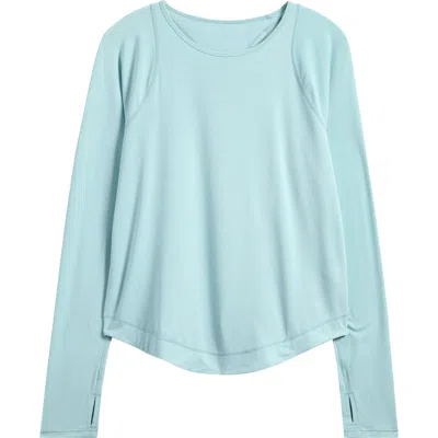 Sweaty Betty Breathe Easy Long Sleeve Running Top In Muted Teal Blue