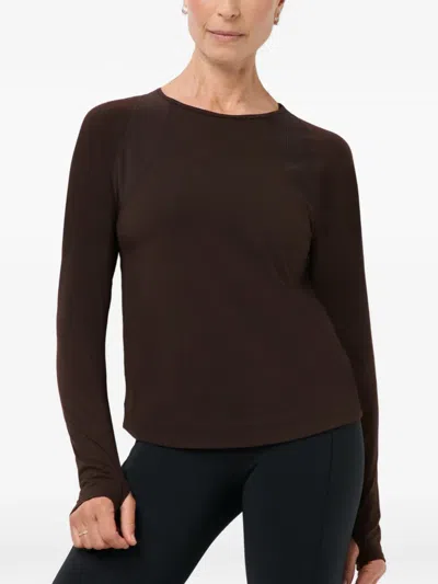 Sweaty Betty Breathe Easy Long-sleeve T-shirt In Brown