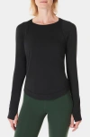 Sweaty Betty Breathe Easy Run Long Sleeve T-shirt In Black