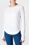 Sweaty Betty Breathe Easy Running Long Sleeve Top In White