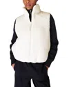 Shop Sweaty Betty Canyon Fleece Vest In Lily White