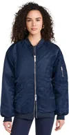 Sweaty Betty City Longline Bomber Jacket Navy Blue In Navy Blue