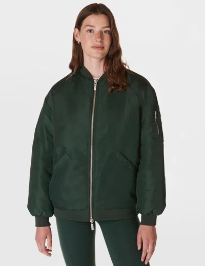 Sweaty Betty Cityscape Longline Bomber In Green