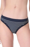 Sweaty Betty Core Hipster Bikini Bottoms In Blue Coastal Stripe