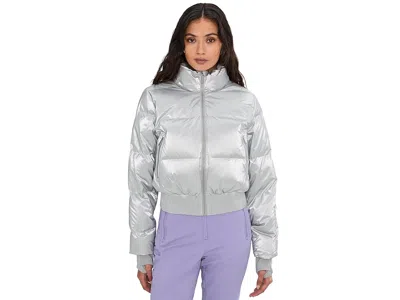 Sweaty Betty Cropped Water Resistant Ski Jacket In Gray