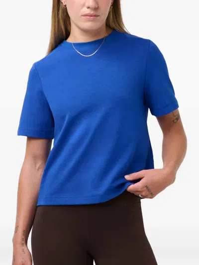Sweaty Betty Elevated Crew-neck T-shirt In Blue