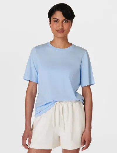 Sweaty Betty Essential Crew Neck T-shirt In Blue