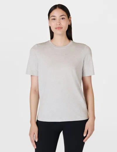 Sweaty Betty Essential Crew Neck T-shirt In Gray