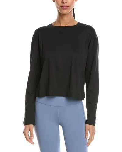 Sweaty Betty Essential Crop Long Sleeve T-shirt In Black