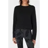 Sweaty Betty Essential Long Sleeve Organic Cotton Blend Crop T-shirt In Black