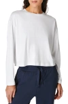 SWEATY BETTY ESSENTIAL LONG SLEEVE ORGANIC COTTON BLEND CROP T-SHIRT