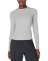 Sweaty Betty Essential Sculpt Long Sleeve Tee In Light Marl Grey