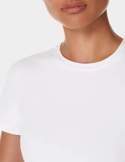 Sweaty Betty Womens White Athlete Seamless Workout Stretch-jersey T-shirt