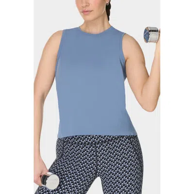 Sweaty Betty Athlete Featherweight Seamless Muscle Tank Top In Blue