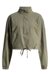 Sweaty Betty Explorer Half Zip Jacket In Ivy Green