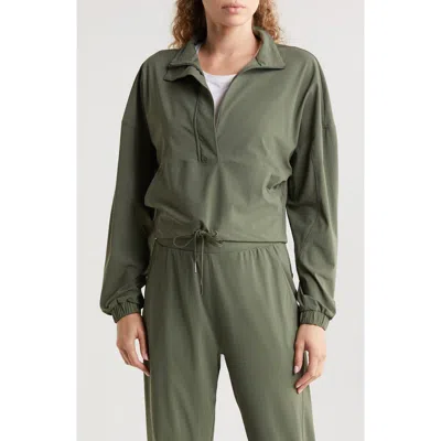 Sweaty Betty Explorer Half Zip Anorak In Ivy Green