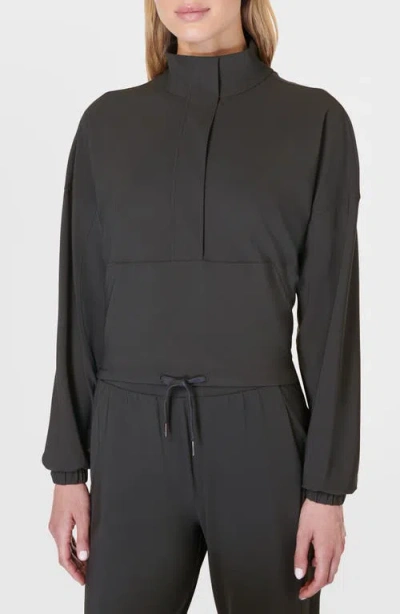 Sweaty Betty Explorer Half Zip Anorak In Slate Grey