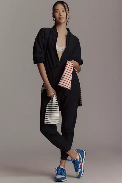 Sweaty Betty Explorer Long-sleeve Jogger Jumpsuit In Black