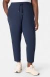 Sweaty Betty Womens Explorer 27in Stretch-woven Trousers Navyblue Sepiabrown Xs In Blue