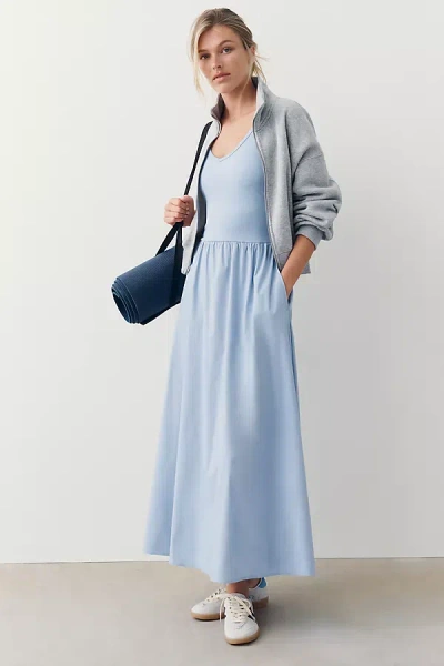 Sweaty Betty Explorer Rib Maxi Dress In Blue