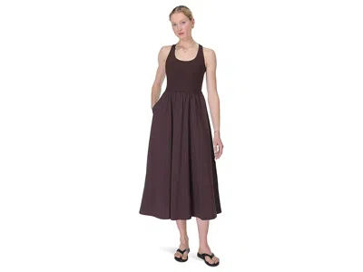 Sweaty Betty Explorer Ribbed Racer Dress In Brown