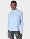Sweaty Betty Fast Track Running Jacket Breeze Blue In Blue
