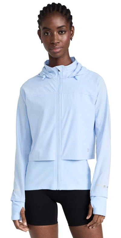 Sweaty Betty Fast Track Running Jacket Breeze Blue In Breeze Blue