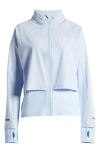 Sweaty Betty Fast Track Running Jacket Breeze Blue In Breeze Blue