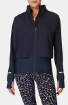 Sweaty Betty Fast Track Running Jacket In Navy Blue
