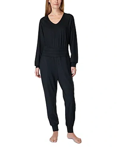 Sweaty Betty Gaia Yoga Long Sleeve Jumpsuit In Black