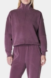 Sweaty Betty Sand Wash Funnel Neck Half Zip Sweatshirt In Multi