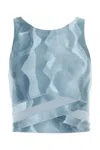 Sweaty Betty Polyester Top With Stretch And Printed Pattern In Light Blue
