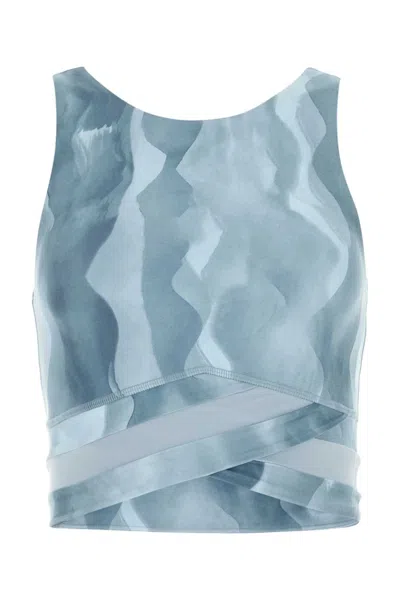 SWEATY BETTY LIGHT-BLUE STRETCH POLYESTER TOP