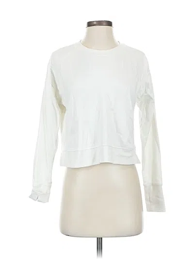 Pre-owned Sweaty Betty Long Sleeve T-shirt In White