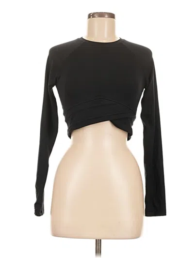 Pre-owned Sweaty Betty Long Sleeve T-shirt In Black