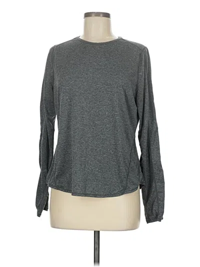 Pre-owned Sweaty Betty Long Sleeve T-shirt In Gray