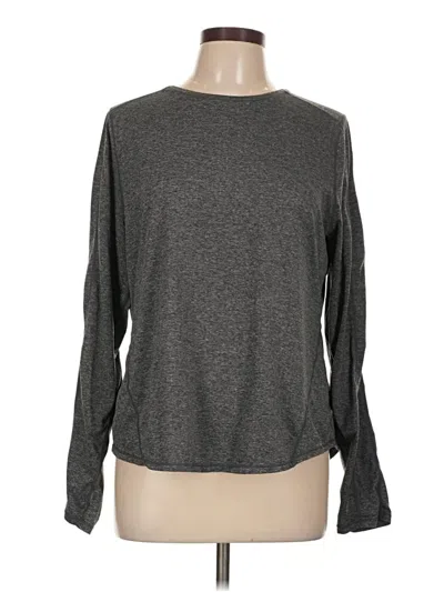 Pre-owned Sweaty Betty Long Sleeve T-shirt In Gray