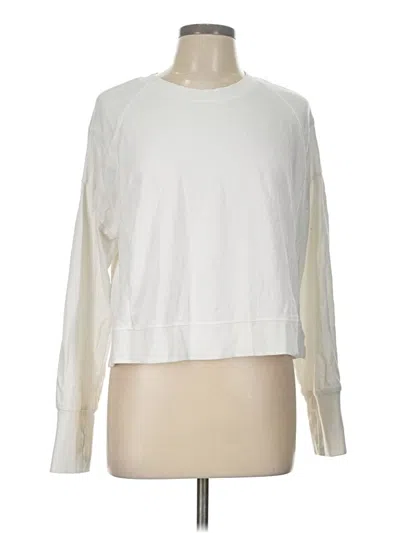 Pre-owned Sweaty Betty Long Sleeve T-shirt In Ivory