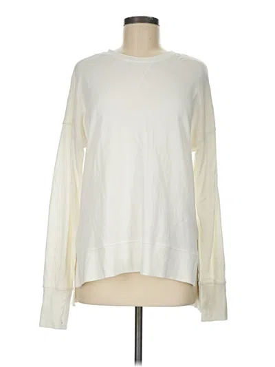 Pre-owned Sweaty Betty Long Sleeve T-shirt In Ivory