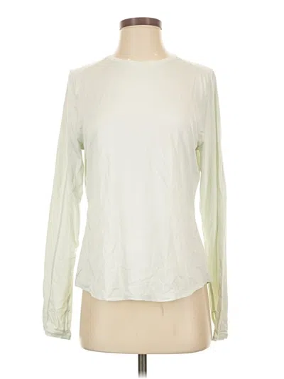 Pre-owned Sweaty Betty Long Sleeve T-shirt In Ivory