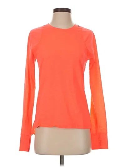 Pre-owned Sweaty Betty Long Sleeve T-shirt In Orange