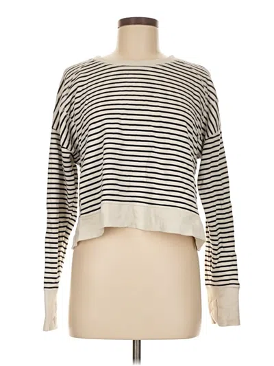 Pre-owned Sweaty Betty Long Sleeve T-shirt In White