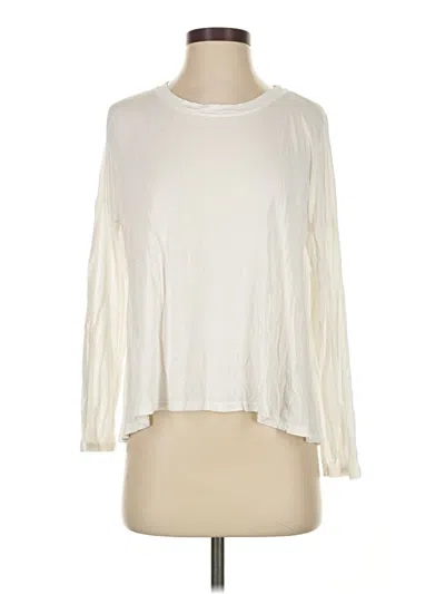 Pre-owned Sweaty Betty Long Sleeve T-shirt In White