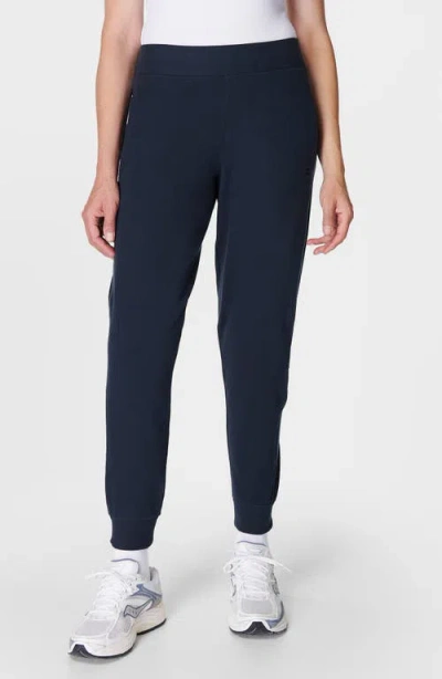 Sweaty Betty Luxe Fleece Joggers In Navy Blue