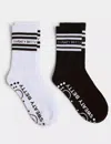 Sweaty Betty Mid Length Ankle Gripper Socks 2 Pack In Black